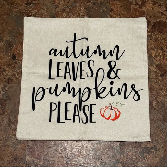 Autumn Fall Pumpkin Throw Pillow Cover 16x16 Pillow Case Cushion - Picture 5 of 7